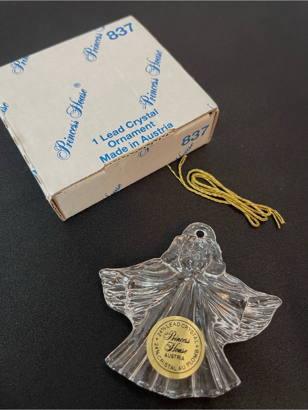 PRINCESS HOUSE LEAD CRYSTAL ANGEL ORNAMENT
